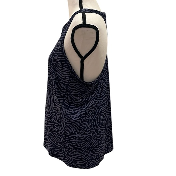 Athleta Black & Gray Zebra Racerback Tank Small - Picture 2 of 5